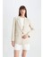 Oversize Geniş Kalıp Keten Karışımlı Blazer Ceket Z2536AZ24SM 1