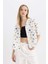 Coool Oversize Pijama Yaka Desenli Kısa Kollu %100 Pamuk Gömlek A6863AX24SM 3
