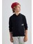 Erkek Çocuk Oversize Geniş Kalıp Kapüşonlu Sweatshirt A6584A823WN 4