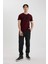 Slim Fit Dar Kesim Bisiklet Yaka Baskılı Kısa Kollu Tişört B8477AX24SM 2