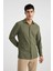 Modern Fit Polo Yaka Basic Düz Krinkıl Uzun Kollu Gömlek B7384AX24SP 1
