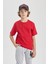 Erkek Çocuk Kırmızı Bisiklet Yaka Kısa Kollu Okul Tişörtü K1687A624SM 1