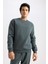 DeFactoFit Standart Fit Bisiklet Yaka Kalın Sweatshirt Y4531AZ23AU 4