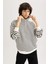 Regular Fit Dik Yaka Yarım Fermuarlı Kalın Çizgili Kalın Sweatshirt A8354AX23WN 3