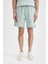 Slim Fit Dar Kesim Dar Paça Basic Düz Şort B8674AX24SM 4