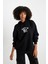 Oversize Fit Kapüşonlu Kalın Kumaş Sweatshirt B7018AX23WN 1