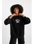 Oversize Fit Kapüşonlu Kalın Kumaş Sweatshirt B7018AX23WN 3