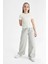 Kız Çocuk Slim Fit Dar Kesim Bisiklet Yaka Ribana Kısa Kollu Tişört C0104A824SM 2