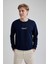 Regular Fit Bisiklet Yaka Baskılı Sweatshirt A7461AX23AU 1