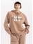 Relax Fit Kapüşonlu Kalın Sweatshirt A7785AX23WN 5