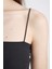 Coool Fitted İp Askılı Pamuklu Crop Basic Düz Atlet U0358AZ24SM 5