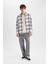 Regular Fit Polo Yaka Kareli Oduncu Flanel Uzun Kollu Gömlek S9275AZ23AU 2
