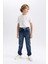Erkek Çocuk Kargo Cepli Jogger Lastikli Paça Jean Pantolon B5447A824SP 3