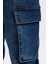 Erkek Çocuk Kargo Cepli Jogger Lastikli Paça Jean Pantolon B5447A824SP 5
