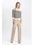 Regular Fit Çizgili Bisiklet Yaka Basic Düz Triko Kazak Z1317AZ23WN 2