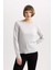 Regular Fit Bisiklet Yaka Ekstra Yumuşak Kaşmir Dokulu Kazak F7091AZ22WN 5