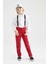 Erkek Çocuk Kırmızı Gabardin Basic Düz Pantolon X4224A622SM 4
