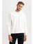 Oversize Fit Bisiklet Yaka Basic Sweatshirt T5139AZ23AU 4