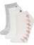 Kadın 3'lü Pamuklu Patik Çorap W9172AZNS 1