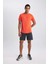 Fit Slim Fit Dar Kesim Yaka Baskılı Sporcu Kısa Kollu Tişört V2887AZ24SP 5