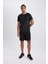 Fit Slim Fit Dar Kesim Bisiklet Yaka Baskılı Sporcu Kısa Kollu Tişört V2887AZ24SP 5