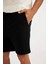 Regular Fit Cepli Jakarlı Basic Düz Şort D5107AX24SM 5