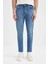 Skinny Crop Fit Dar Rahat Kalıp Normal Bel Ekstra Dar Paça Jean Pantolon C9744AX24SP 1