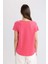Regular Fit V Yaka Basic Düz Kısa Kollu Tişört K1507AZ24SM 5