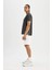 Fit Standart Fit Bisiklet Yaka Sporcu Ağır Kumaş Basic Düz Kısa Kollu Tişört C2829AX24SM 5