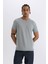 DeFactoFit Standart Fit Bisiklet Yaka Sporcu Ağır Kumaş Kısa Kollu Tişört C2829AX24SM 5
