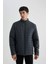 Su İtici Slim Fit Suni Deri Mont Dar Kesim Dik Yaka Fermuarlı Cepli B3568AX24SP 5