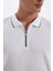 Slim Fit Dar Kesim Kısa Kollu Fitilli Kaşkorse Yarım Fermuarlı Polo Tişört D3948AX24SM 5
