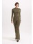 Wide Leg Geniş Paça Beli Lastikli Payetli Kumaş Pantolon B6655AX23WN 2