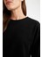 Regular Fit Bisiklet Yaka Selanik Kumaş Basic Düz Uzun Kollu Tişört D0359AX24AU 5