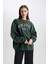 Relax Fit Bisiklet Yaka Baskılı Sweatshirt C4074AX23CW 3