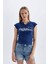 Boyfriend Yüksek Bel Katlamalı Paça Jean Şort C2469AX24SM 3