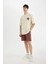 Slim Fit Dar Kesim Dar Paça Cepli Basic Düz Şort B8673AX24SM 1