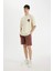 Slim Fit Dar Kesim Dar Paça Cepli Basic Düz Şort B8673AX24SM 3