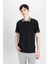 New Regular Fit Waffle Kısa Kollu Basic Düz Polo Tişört B4508AX24SP 4