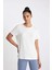 Fit Standart Fit Bisiklet Yaka Sporcu Basic Düz Kısa Kollu Tişört D1904AX24HS 4