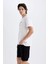 Relax Fit Düz Paça Gabardin Kargo Bermuda Şort C5400AX24SM 4