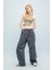 Coool Gabardin Kışlık Pantolon Basic Düz Wide Leg Geniş Bol Paça Bağcıklı Normal Bel Kargo Cepli B1205AX24SP 3