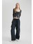 Coool Gabardin Kışlık Pantolon Basic Düz Wide Leg Geniş Bol Paça Bağcıklı Normal Bel Kargo Cepli B1205AX24SP 4