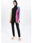 Regular Fit Renk Bloklu 4'lü Basic Düz Burkini Tesettür Mayo Takım B5237AX24SM 4