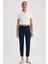 Sigaret Saten Kumaş Pantolon Basic Düz Normal Bel Beli Lastikli Düz Paça J8741AZ23WN 5