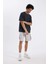 Relax Fit Düz Paça Gabardin Kargo Bermuda Şort C5400AX24SM 3