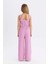 Kız Çocuk Wide Leg Geniş Bol Paça Bürümcük Pantolon C5327A824SM 5