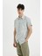 Slim Fit Dar Kesim Yazlık Çizgili Pamuklu Kısa Kollu Gömlek C7361AX24SM 4