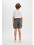 Erkek Çocuk Basic Düz Jean Şort B5763A824SM 5