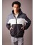 Slim Fit Dar Kesim Renk Bloklu Astarlı Kapüşonlu Fermuarlı Cepli Şişme Mont N4530AZ23AU 1
